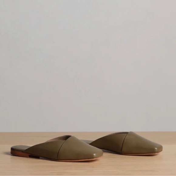 Jenny kayne Mia green mules leather 40 or 9 - Picture 2 of 3